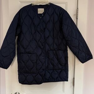 Everlane Navy Quilted Jacket